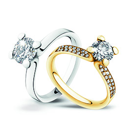Georg Jensen Magic Solitaire 鑽石婚戒。